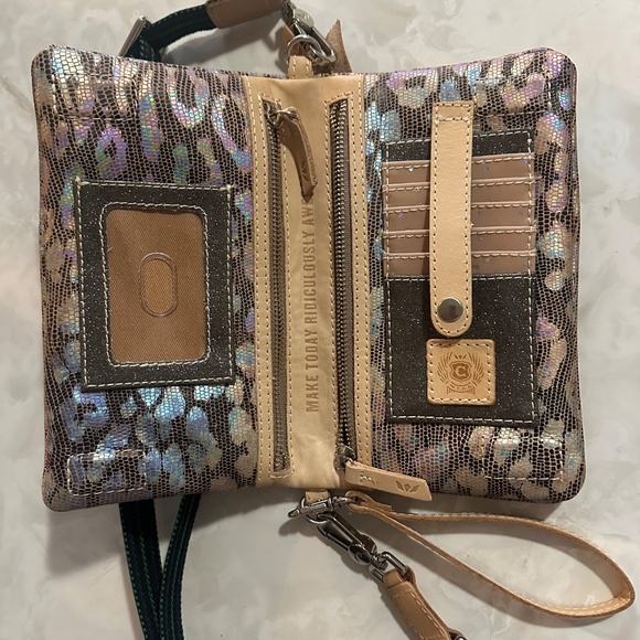 Consuela Tan and Cream Crossbody Bag with Elegant Design - Picture 2 of 3